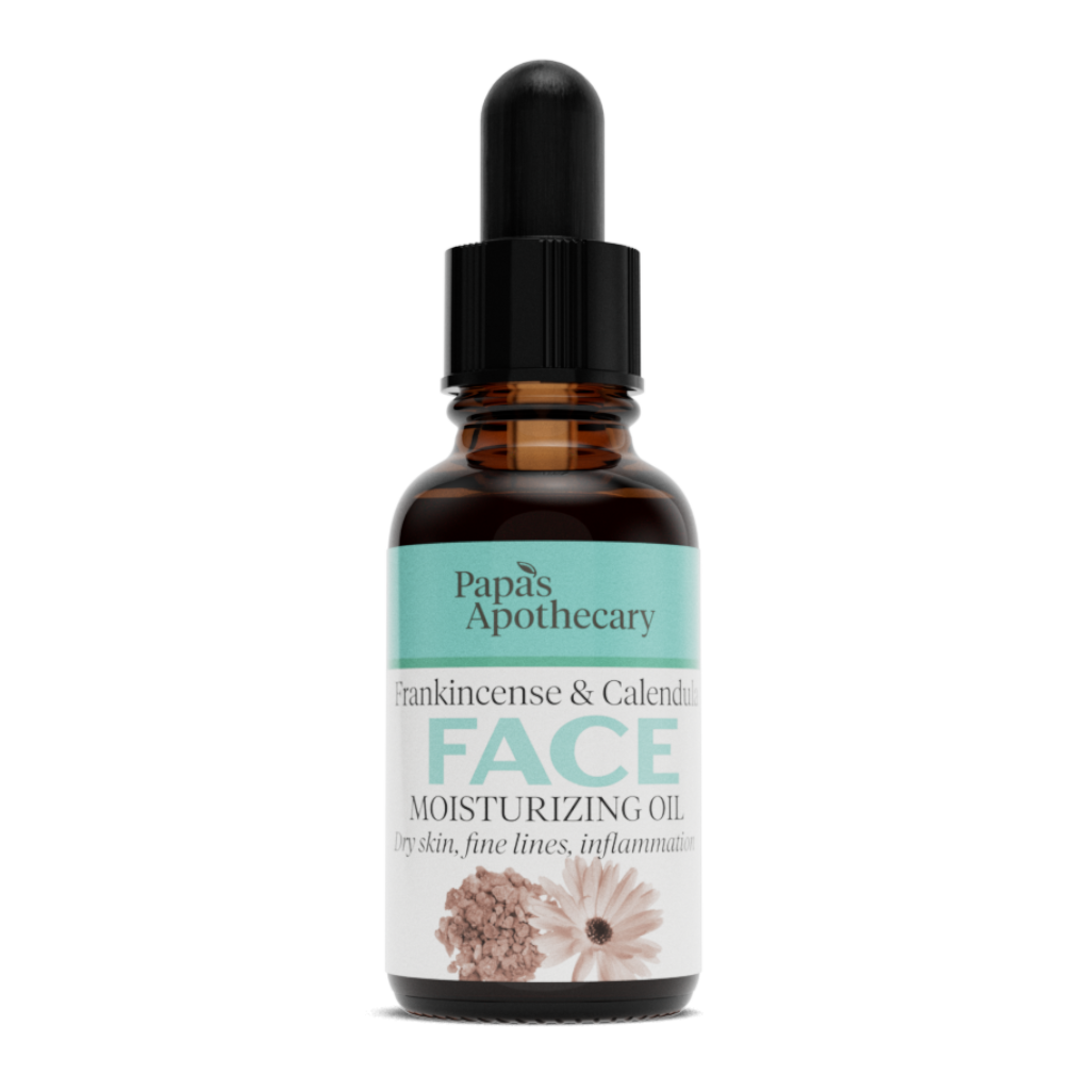Frankincense & Calendula - our most popular blend. Best for fine lines, dry skin, and inflammation.