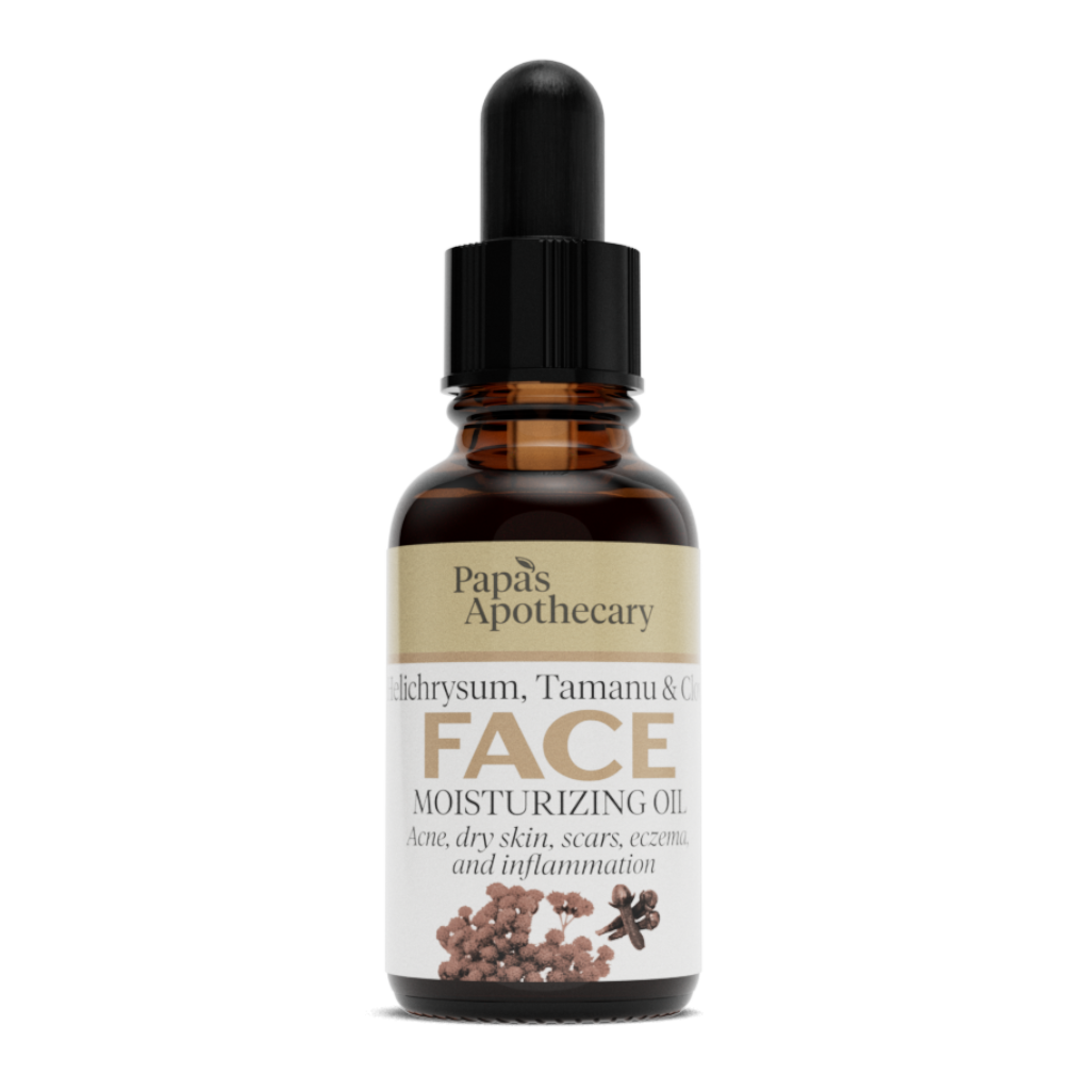 Helichrysum, Tamanu, & Clove - best for acne, dry skin, inflammation, eczema, plus