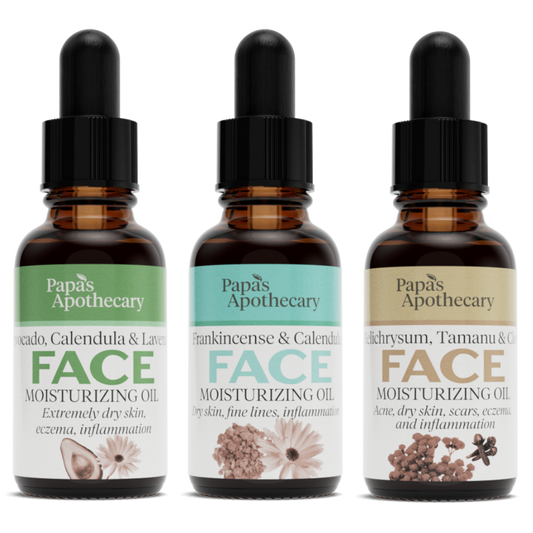 herb infused face oils - each infused with comfrey, calendula, and gotu kola. Each includes rosehip seed and vitamine e oils. Plus more!!