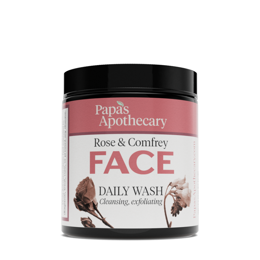 Rose & Comfrey Face Wash - best to mix with honey and use daily.